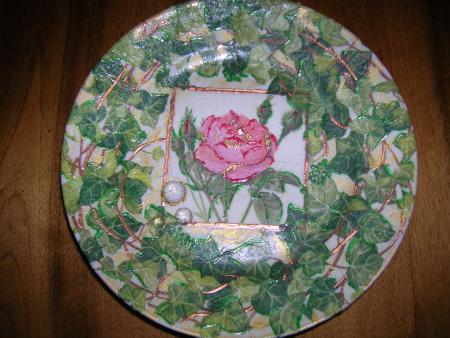 recyclage d'une vieille assiette